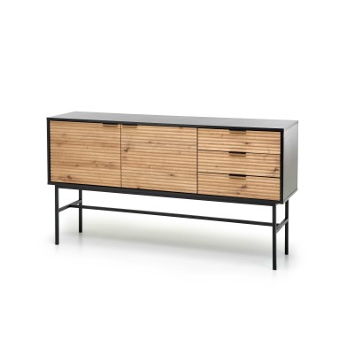 MURANO KM-1 komoda dąb artisan/czarny