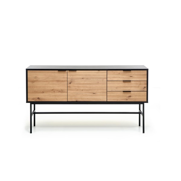 MURANO KM-1 komoda dąb artisan/czarny (2p1szt)Kolekcje 