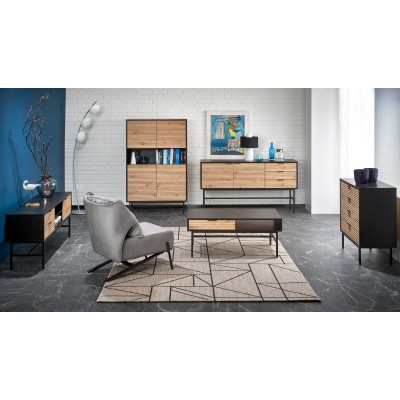 MURANO KM-2 komoda dąb artisan/czarny
