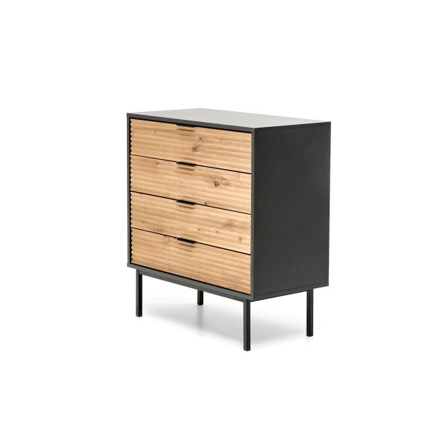 MURANO KM-2 komoda dąb artisan/czarny (1p1szt)Kolekcje 