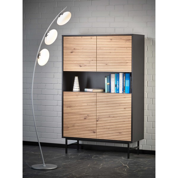 MURANO KM-3 komoda dąb artisan/czarny (2p1szt)Kolekcje 