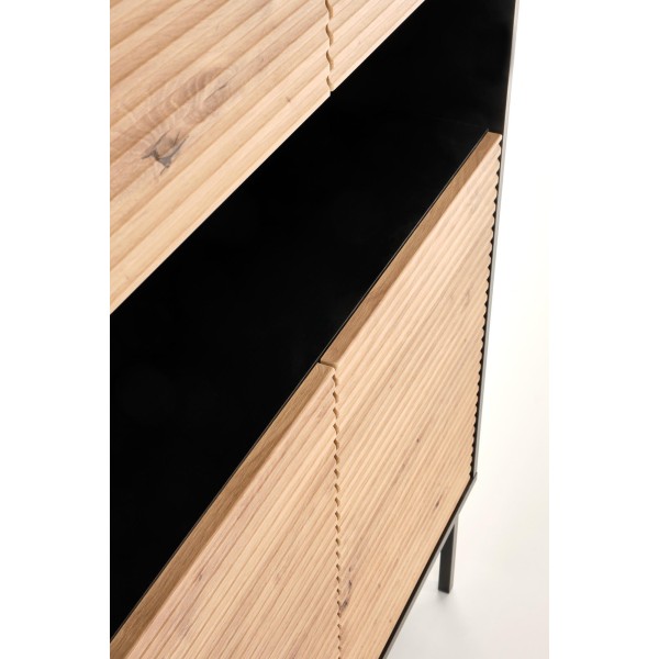 MURANO KM-3 komoda dąb artisan/czarny (2p1szt)Kolekcje 