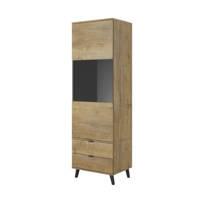 NEST W-2 witryna dąb lefkas/ czarny