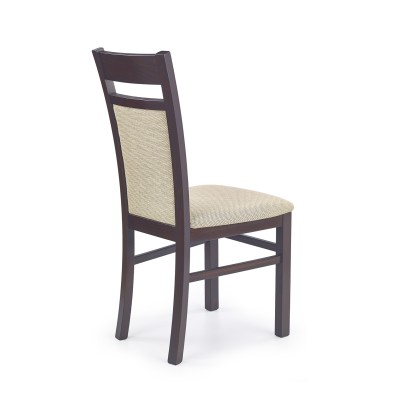 GERARD2 krzesło ciemny orzech / tap: Torent Beige (1p2szt)Krzesła drewniane 