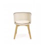MARINO krzesło dąb miodowy / tap. MONOLITH 04 (kremowy) (1p1szt)Krzesła drewniane 