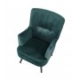 PAGONI fotel wypoczynkowy c. zielony / czarny (tkanina Bluvel 78) (1p1szt)Meble wypoczynkowe 