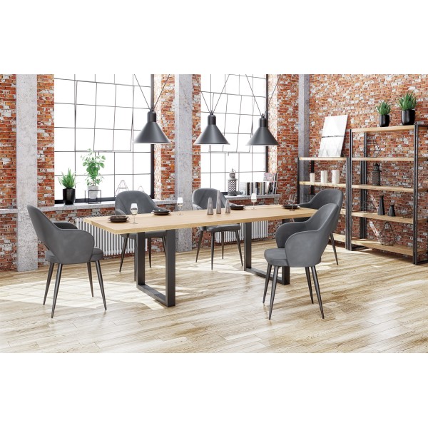 RADUS 120x78 MDF + okleina naturalna kolor: dąb naturalny (2p1szt)Stoły szklane i mdf 