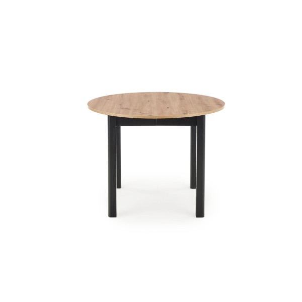 RINGO stół kolor blat dąb artisan, nogi - czarny (102-142x102x76 cm) (2p1szt)Stoły szklane i mdf 