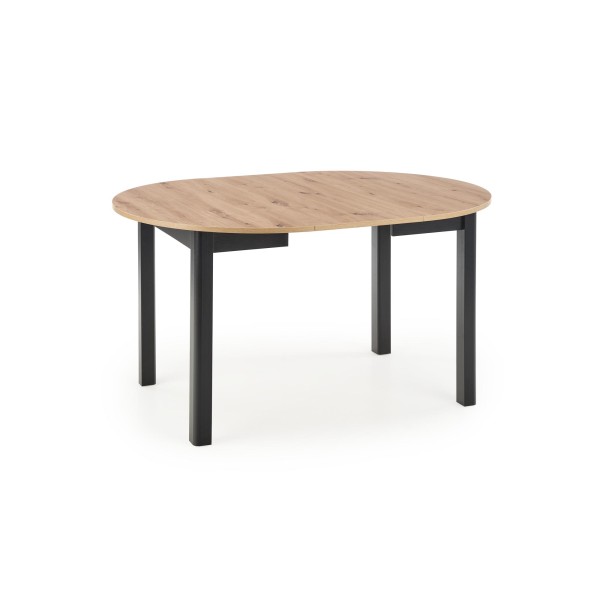 RINGO stół kolor blat dąb artisan, nogi - czarny (102-142x102x76 cm) (2p1szt)Stoły szklane i mdf 