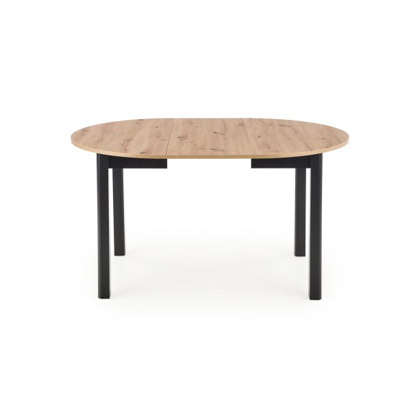 RINGO stół kolor blat dąb artisan, nogi - czarny (102-142x102x76 cm) (2p1szt)Stoły szklane i mdf 