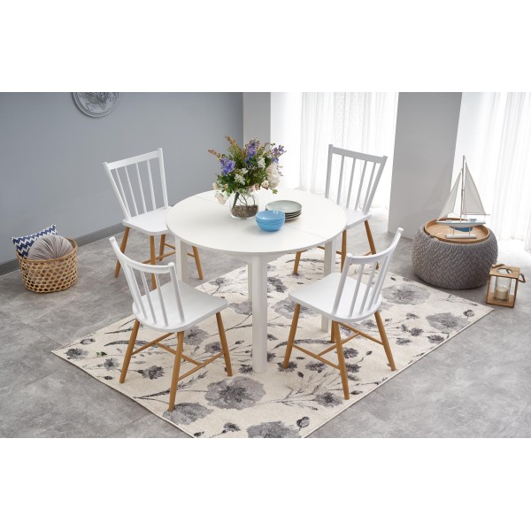 RINGO stół kolor - biały (102-142x102x76 cm) (2p1szt)Stoły szklane i mdf 