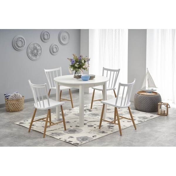 RINGO stół kolor - biały (102-142x102x76 cm) (2p1szt)Stoły szklane i mdf 