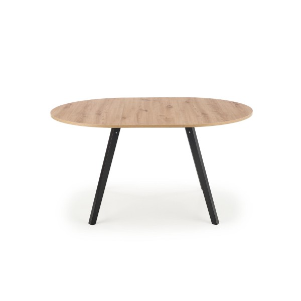 RUBEN stół kolor blat - dąb artisan, nogi - czarny (102-142x102x75 cm) (2p1szt)Stoły szklane i mdf 