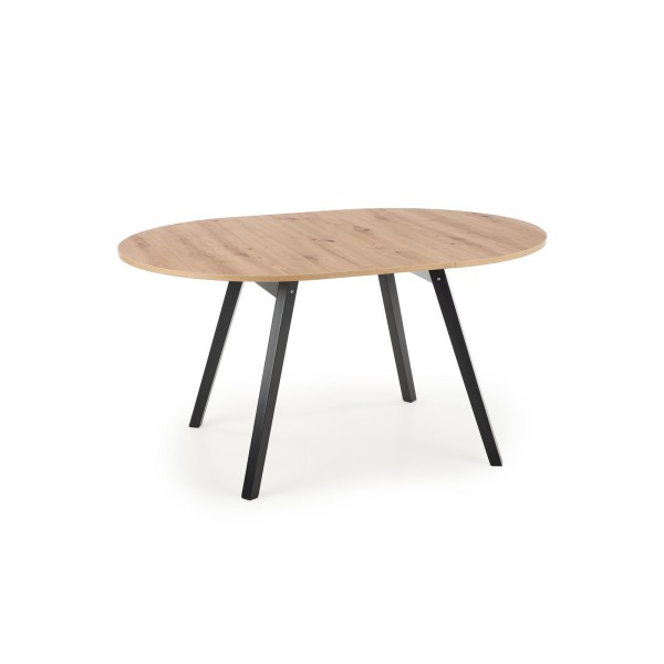 RUBEN stół kolor blat - dąb artisan, nogi - czarny (102-142x102x75 cm) (2p1szt)Stoły szklane i mdf 
