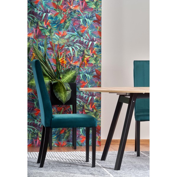RUBEN stół kolor blat - dąb artisan, nogi - czarny (102-142x102x75 cm) (2p1szt)Stoły szklane i mdf 