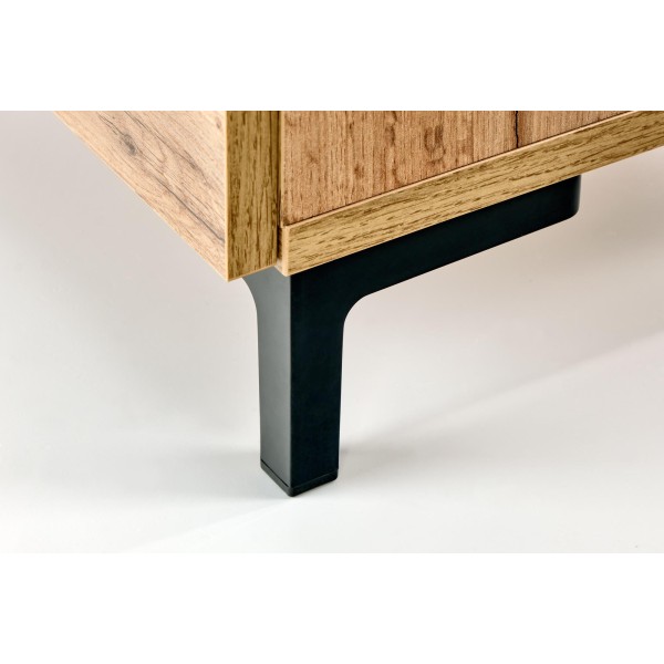 SILVIA szafka nocna, dąb wotan - czarny (1p1szt)Sypialnie 