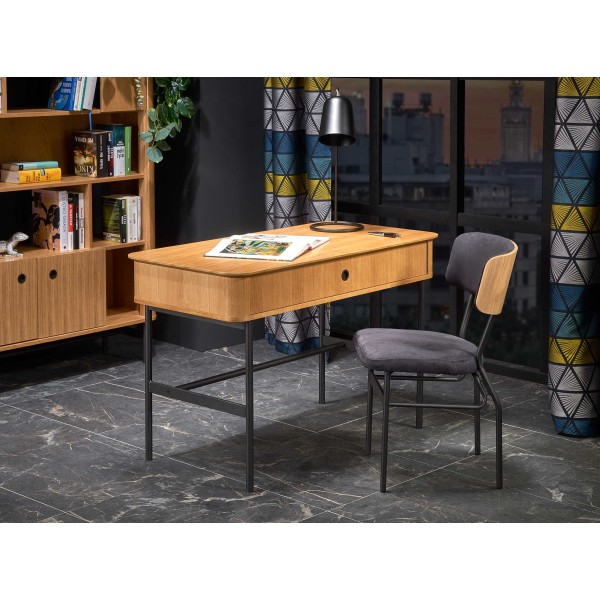 SMART biurko B-1 dąb naturalny/czarny (1p1szt)Biurka 