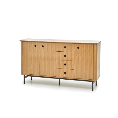 SMART komoda KM-1 dąb naturalny/czarny