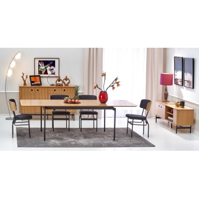 SMART komoda KM-1 dąb naturalny/czarny