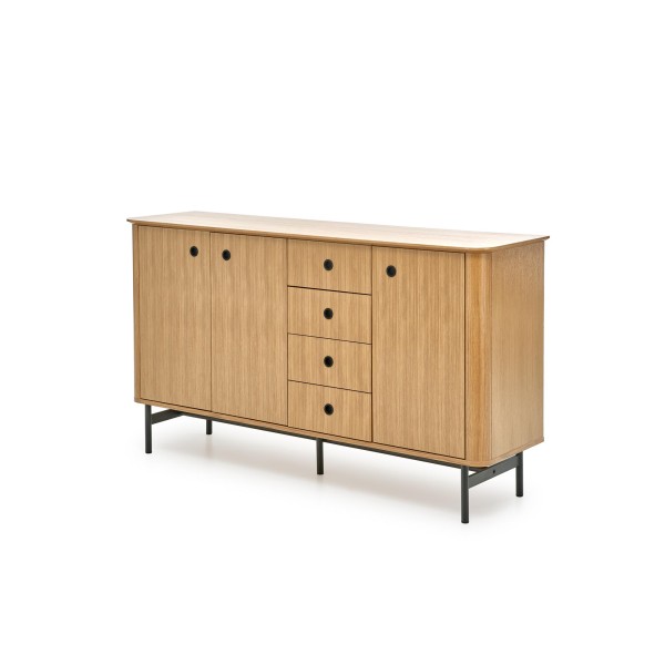SMART komoda KM-1 dąb naturalny/czarny (3p1szt)Kolekcje 