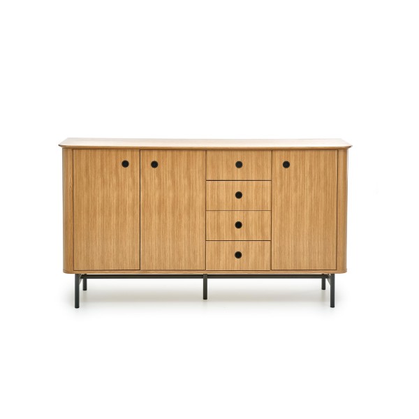 SMART komoda KM-1 dąb naturalny/czarny (3p1szt)Kolekcje 