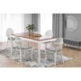 WINDSOR stół rozkładany 160-240x90x76 cm kolor ciemny dąb/biały (2p1szt)Stoły szklane i mdf 