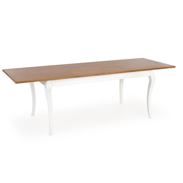 WINDSOR stół rozkładany 160-240x90x76 cm kolor ciemny dąb/biały (2p1szt)Stoły szklane i mdf 