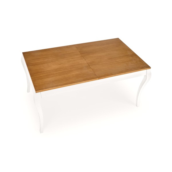 WINDSOR stół rozkładany 160-240x90x76 cm kolor ciemny dąb/biały (2p1szt)Stoły szklane i mdf 
