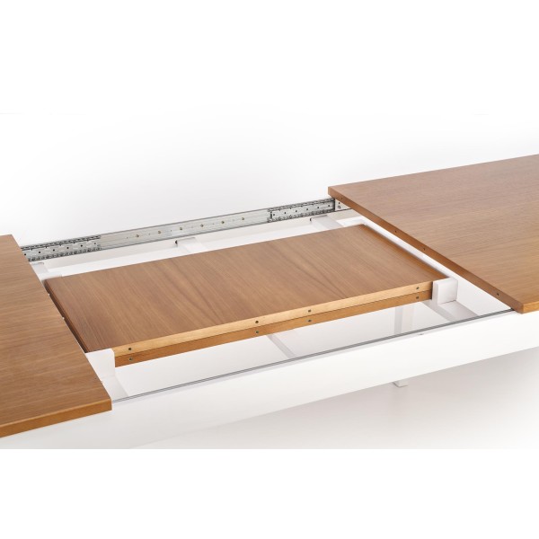 WINDSOR stół rozkładany 160-240x90x76 cm kolor ciemny dąb/biały (2p1szt)Stoły szklane i mdf 