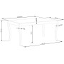 WINDSOR stół rozkładany 160-240x90x76 cm kolor ciemny dąb/biały (2p1szt)Stoły szklane i mdf 