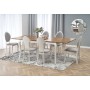 WINDSOR stół rozkładany 160-240x90x76 cm kolor ciemny dąb/biały (2p1szt)Stoły szklane i mdf 