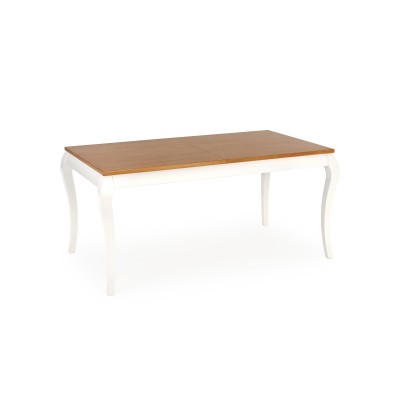 WINDSOR stół rozkładany 160-240x90x76 cm kolor ciemny dąb/biały