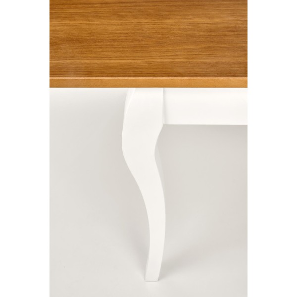 WINDSOR stół rozkładany 160-240x90x76 cm kolor ciemny dąb/biały (2p1szt)Stoły szklane i mdf 