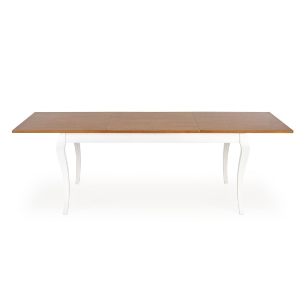 WINDSOR stół rozkładany 160-240x90x76 cm kolor ciemny dąb/biały (2p1szt)Stoły szklane i mdf 