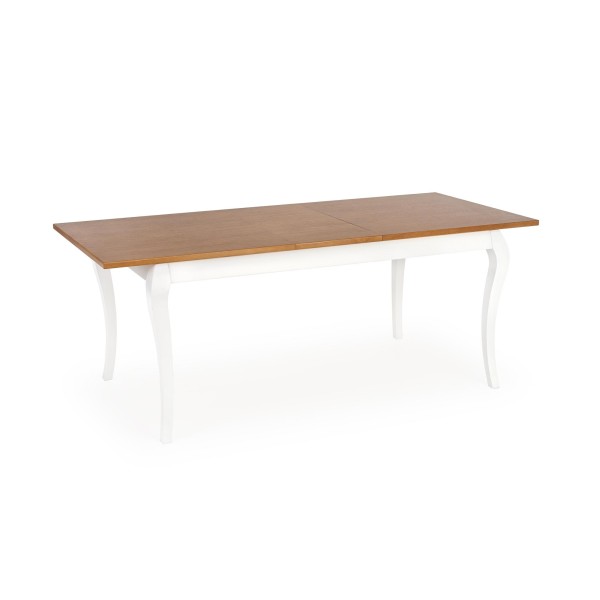 WINDSOR stół rozkładany 160-240x90x76 cm kolor ciemny dąb/biały (2p1szt)Stoły szklane i mdf 