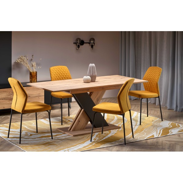 XARELTO stół rozkładany dąb wotan - czarny (1p1szt)Stoły szklane i mdf 