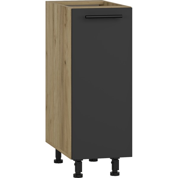 Szafka kuchenna dolna 30cm VENTO D-30/82 antracyt + dąb craft Halmar