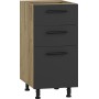 Szafka kuchenna z szufladami 40 cm VENTO D3S-40/82 antracyt + dąb craft Halmar