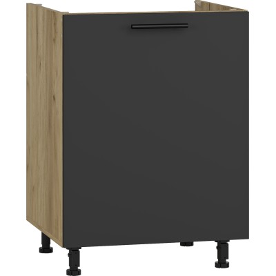 Szafka pod zlewozmywak VENTO DK-60/82 antracyt + dąb craft Halmar