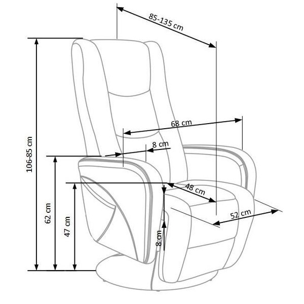 Fotel z funkcją masażu PULSAR 2 recliner beżowy Halmar