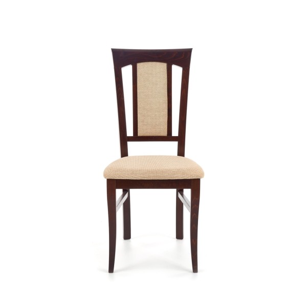 KONRAD krzesło ciemny orzech / tap: Torent Beige Halmar