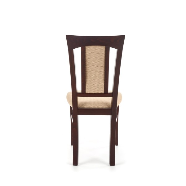 KONRAD krzesło ciemny orzech / tap: Torent Beige Halmar