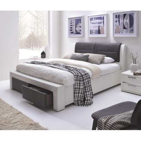 Łóżko tapicerowane z szufladami 140x200 CASSANDRA Halmar
