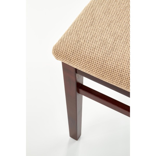 SYLWEK1 krzesło ciemny orzech, tkanina / tap: Torent Beige Halmar