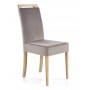 Krzesła tapicerowane drewniane - CLARION dąb miodowy + Riviera 91