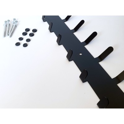 Metalowy wieszak do przedpokoju 80cm WT2 czarny