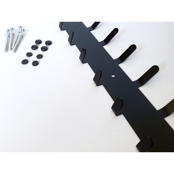 Metalowy wieszak do przedpokoju 80cm WT2 czarny