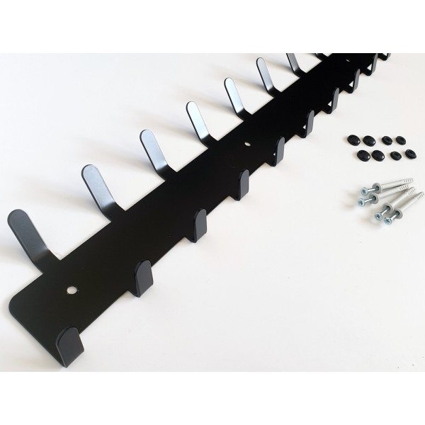 Metalowy wieszak do przedpokoju 80cm WT2 czarny