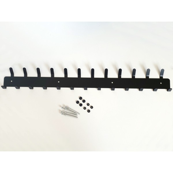 Metalowy wieszak do przedpokoju 80cm WT2 czarny