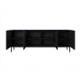 Komoda NICOLE 200 cm - granat MDF / czarne nóżki